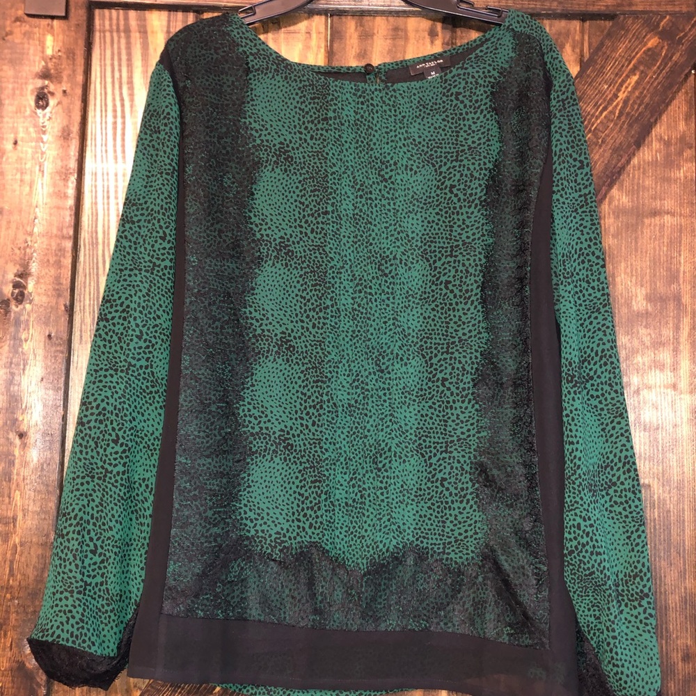 Ann Taylor green blouse